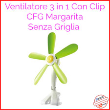 Ventilatore Clip Ventola con 5 Pale in Gomma Morbide da Tavolo Ufficio Margarita