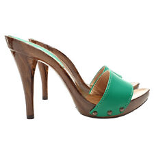 Kiara Shoes Zoccoli alti con fascia verde - KM7203 VERDE
