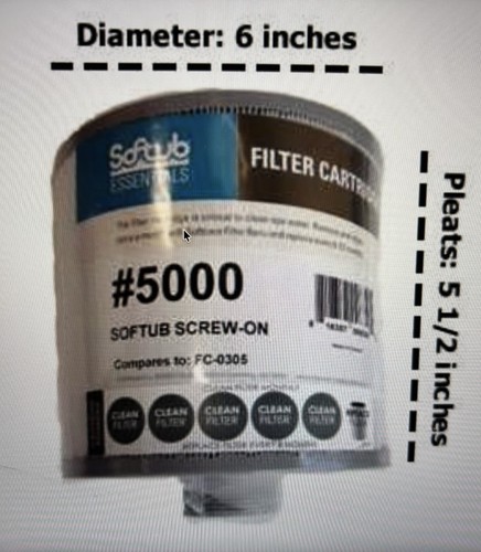 Filtro vite softub 5000 - softub, per