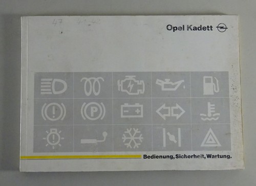Manuale opel kadett - opel, incl