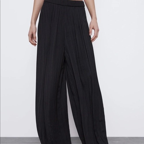 Zara accordion pleated palazzo - zara,