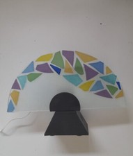 Lampada tavolo in Vetro Di Murano Metallo nero abatjour vintage Tavolo Comodino