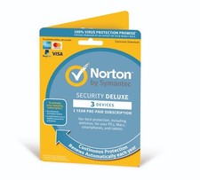 Norton Security Deluxe 2026 3 dispositivi per 1 anno stesso giorno consegna via email