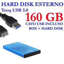 HDD HARD DISK ESTERNO 160GB 2,5" USB 3.0 2527BL VIDEO MUSICA FOTO BLU