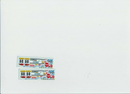 Decal racing43 peugeot - 1:43, racing43:peugeot