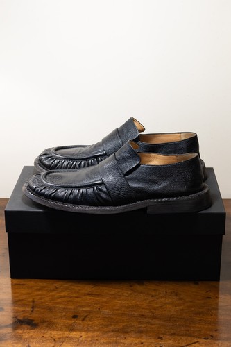 Marsell black leather loafers - black,