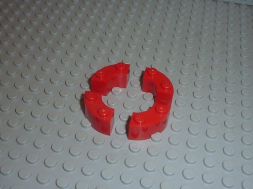 Lego red brick - x,