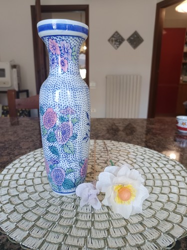 Vaso blu per fiori stile - fiori, in