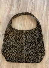 Borsa a tracolla scamosciata shopper leopardata pelle borsa a sacco leoprint borsa
