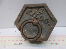VECCHIO PESO IN FERRO PER BILANCIA BASCULA STADERA KG. 1