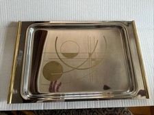 Stainless Steel Tray With Gold
