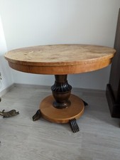 tavolo rotondo antico Regolabile Da Restaurare