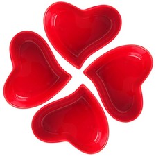  4 Pcs Ciotole Dessert Porta Frutta Cucina Ciotola Forma Di Cuore Ceramica