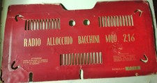 PANNELLO POSTERIORE PER RADIO ALLOCCHIO BACCHINI MOD 216 DEL 1952