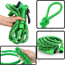 TUBO POMPA ACQUA PISTOLA A SPRUZZO ALLUNGABILE ESTENSIBILE ANNAFFIA GIARDINO 22M