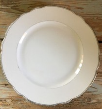 Antico Piatto Vassoio Porcellana Bianca KPM GERMANY  Filo Argento