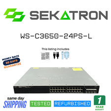 🔀 Cisco WS-C3650-24PS-L switch 24 porte PoE+ Gigabit Ethernet base LAN ⚡Spedizione veloce