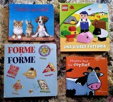 4 libri per BAMBINI Cartonati Una vivace fattoria  Forme e forme  Tanti Cuccioli