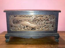 Scatola grande giapponese in legno draghi fine qualità epoca edo 