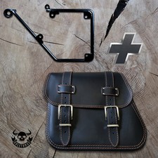 Zeus Arancione Borsa + Supporto Adatto A per Harley Davidson Dyna Streetbob