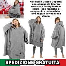 Coperta con cappuccio Sherpa oversize - Accogliente e calda Con Maniche E Cappuc