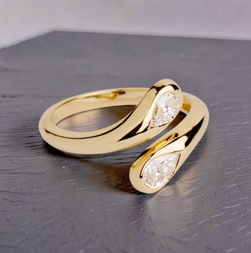 Anello oro 14k - con, pietra