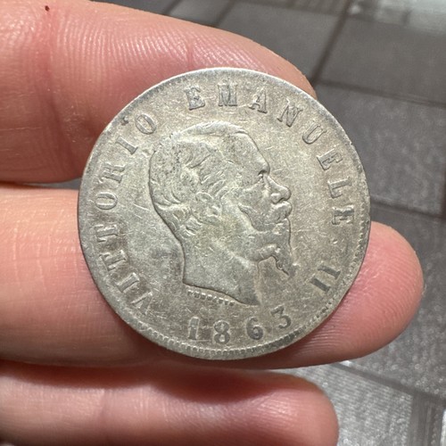 Moneta lire 1863 - lire, vittorio