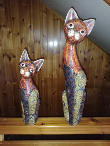 Gatti legno stile etnico - gatti, in