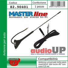 ANTENNA UNIVERSALE A TETTO POSTERIORE MODELLO GOLF 16V INCLINAZ. 45° CAVO 3.5 MT