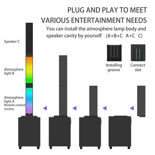 Subwoofer rgb staccabile - subwoofer,