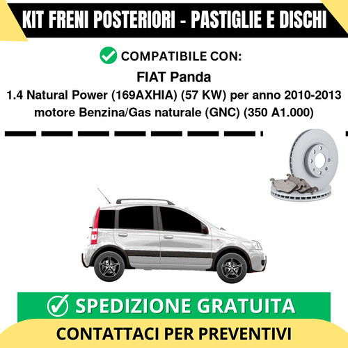 Kit freni posteriori per - freni, fiat