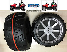PEG PEREGO  -  2 RUOTE POSTERIORI POLARIS RANGER RZR 24 VOLT -nuovo-Italia