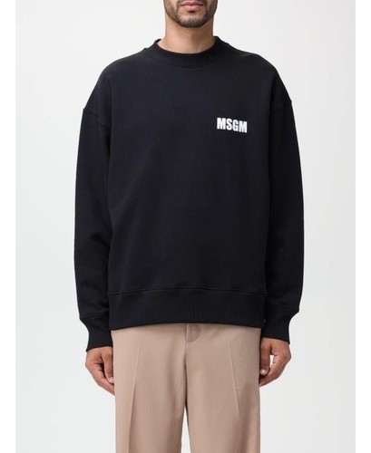 Msgm logo cotton sweatshirt - msgm,