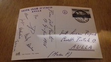 CARTOLINA  N-4-IL NOSTRO BEL APPENNINO-TARGA VESPA CLUB D'ITALIA  AULLA -VG-1956
