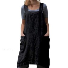 Cotton Linen Cross Back Apron