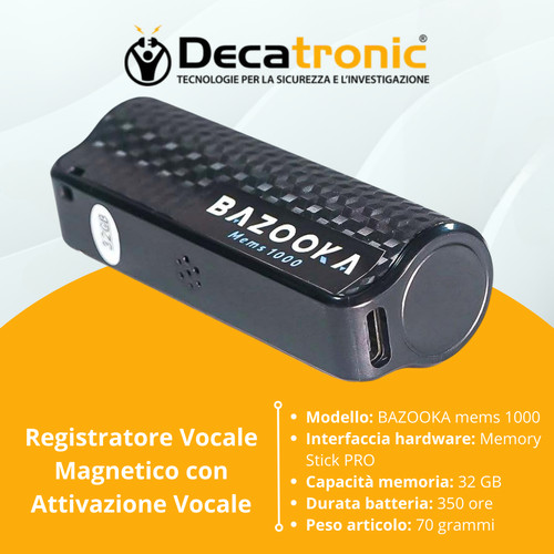 Registratore vocale mini - mini, spia