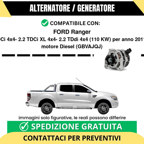 Alternatore ford ranger 2 - alternatore, 2.2