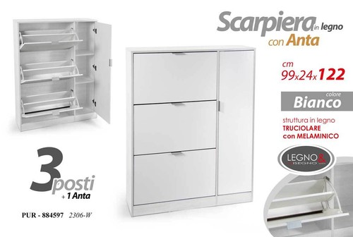 Scarpiera bassa armadio - scarpiera,