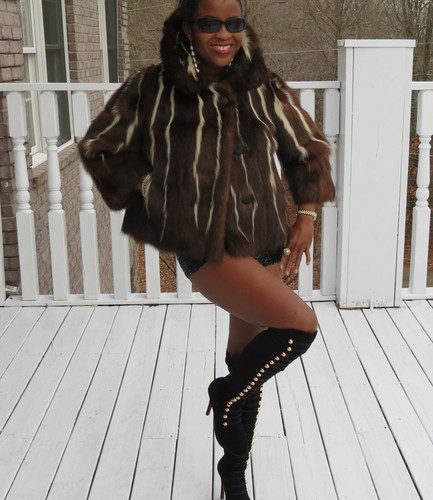 Cappotto pelliccia skunk