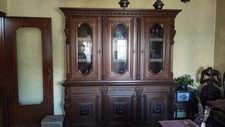 Vetrina / Credenza In Stile Antico Legno Massello