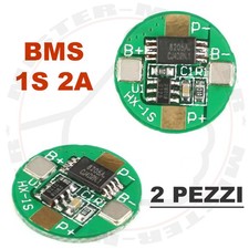 BMS 1S 2A CIRCUITO DI CONTROLLO E PROTEZIONE PER BATTERIA Li-ion 4,2V - 2 PEZZI