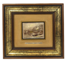 Quadro Gondole a Venezia Alfredo Zecca su Argento