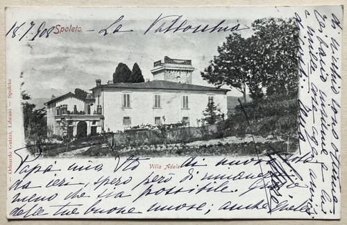 Cartolina spoleto villa adele - cartolina,
