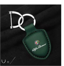 Portachiavi in ​​pelle con scudo per auto per Alfa Romeo 159 156 147 VERDE