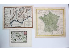 Lotto di 3 mappe antiche -