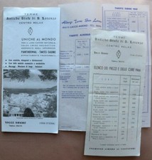 depliant Antiche Stufe di S. Lorenzo + prezziari LACCO AMENO ISCHIA anni '60
