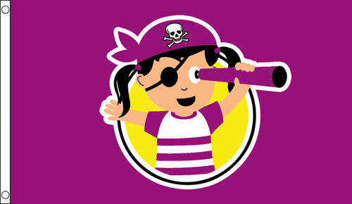Bandiera grande bambina pirata