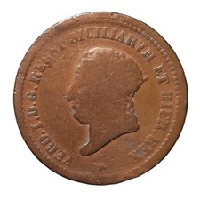 5 Tornesi 1819 II tipo - Napoli - Ferdinando I di Borbone - Regno Sicilie - MB