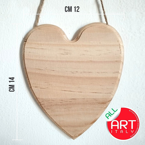 Targa legno forma - forma, cuore