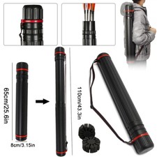 43.3in Adjustable Arrow Quiver w/ 2 Foam Hold Arrow Storage Bag For 12-24 Arrows